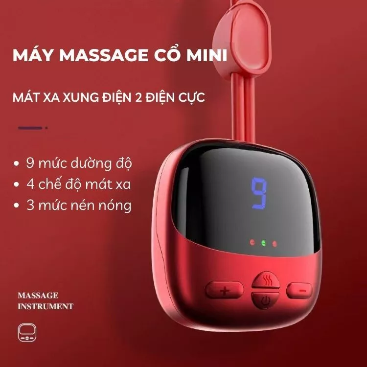 Massage cổ vai gáy mini nhỏ gọn giảm đau mỏi bằng công nghệ TENS+EMS